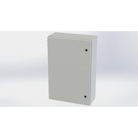 Saginaw Control & Engineering 1/4 Turn Latch Electrical Enclosures, 36 in H, 10 in D, 24 in W, NEMA 3R, 4, 12, 13, Carbon Steel SCE-36EL2410LPLG